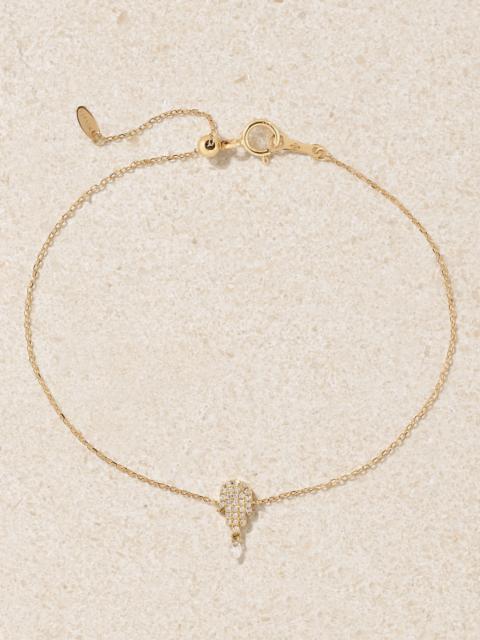 Hand Of Fatima 18-karat Gold Diamond Bracelet