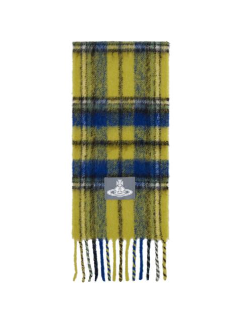 Yellow & Blue Alpaca Scarf