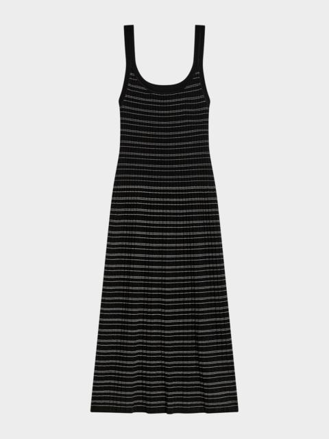 Stripe Knit Midi Dress