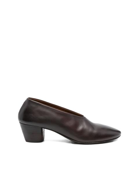 50mm leather block-heel pumps