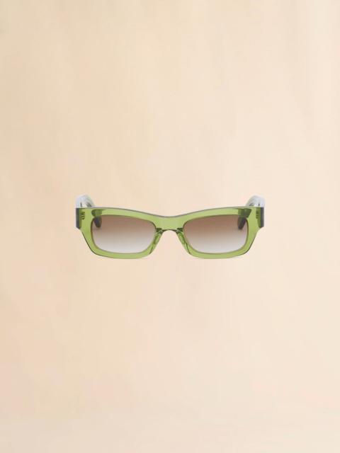 CLEAR GREEN HAICLI SUNGLASSES