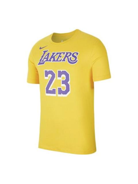 Nike Dri-FIT NBA Jersey Los Angeles Lakers LeBron James Short Sleeve Yellow AR4887-740
