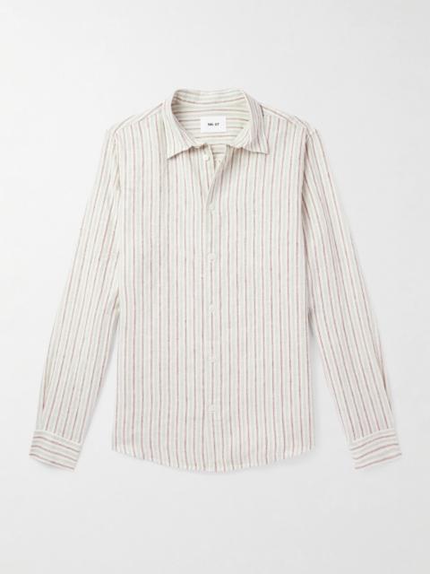 Enzo 5728 Striped Linen Shirt Neutral