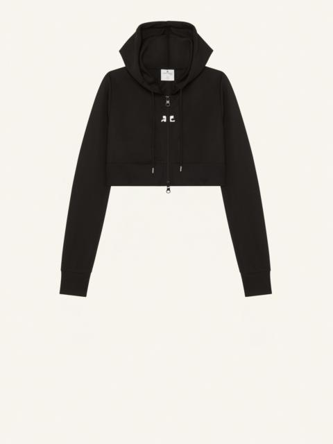 CROPPED TRACKSUIT INTERLOCK JACKET