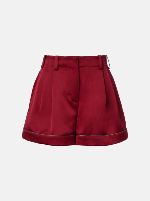 Silk satin shorts