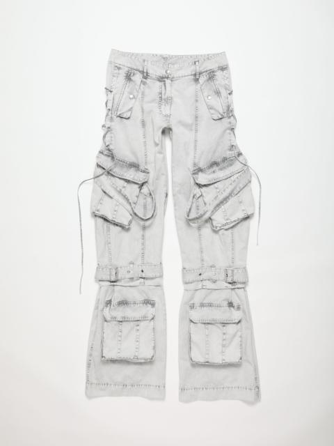 Cargo twill trousers - Dusty white