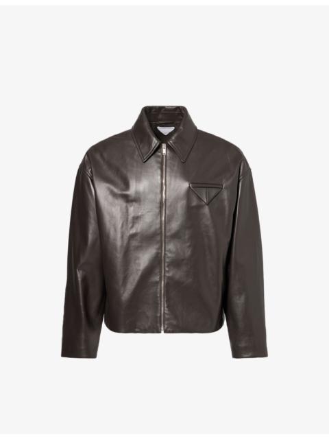 Kimono Regular-Fit Leather Jacket