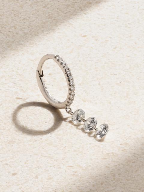 18-karat White Gold Diamond Single Hoop Earring