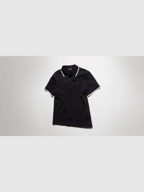 Cotton piquet polo shirt with embroidery