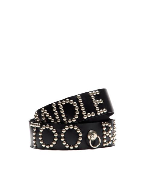 studded-embellishment belt