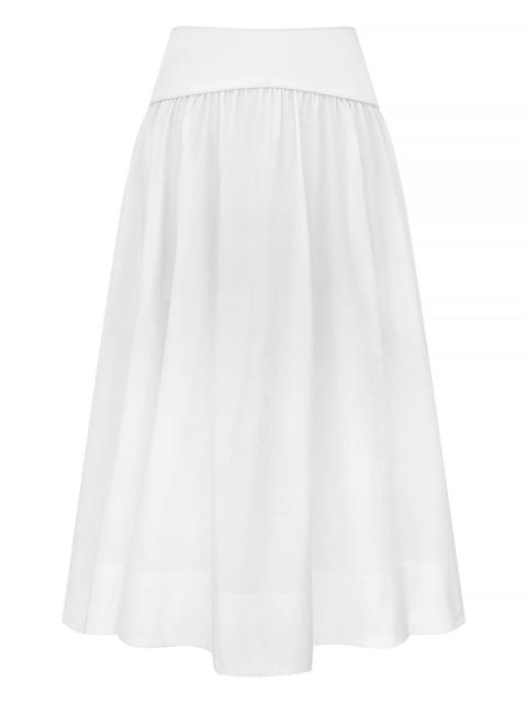 POPLIN MIDI SKIRT