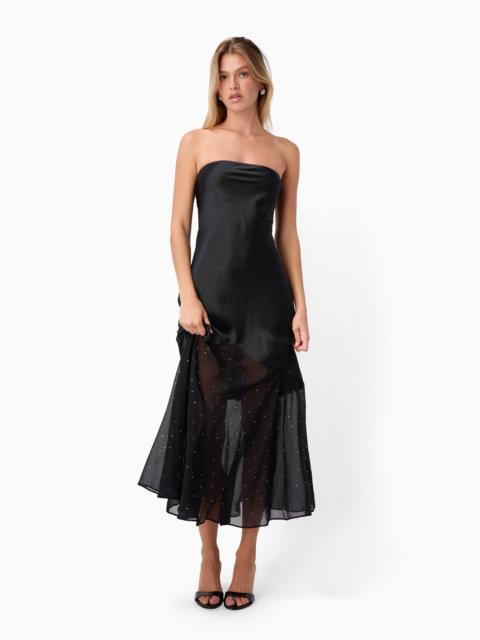 MARISTELA STRAPLESS DRESS BLACK