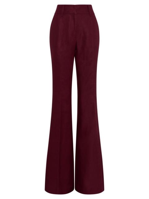 Rhein Flare Pant in Bordeaux Linen Twill