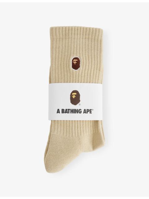 B-One Point Cotton-Blend Crew Socks