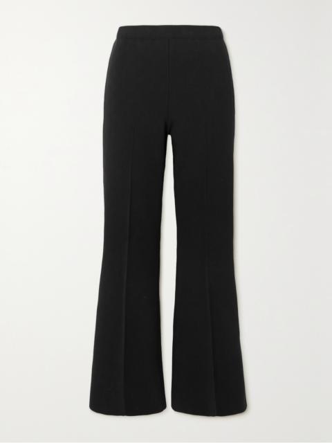 Kick Cropped Stretch-cotton Flared Pants