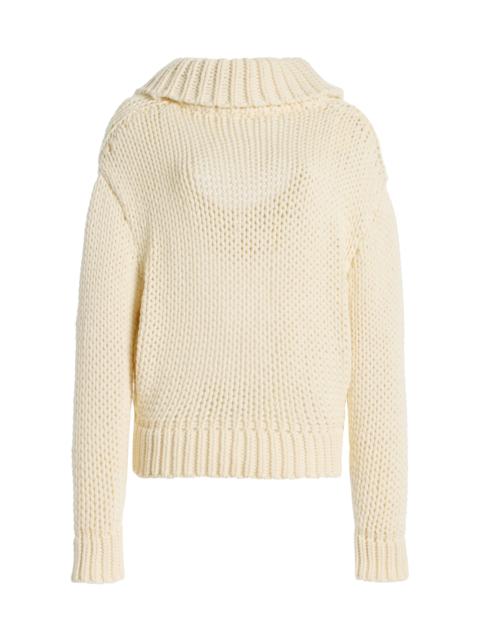 Alexandra Cotton-Blend Sweater ivory