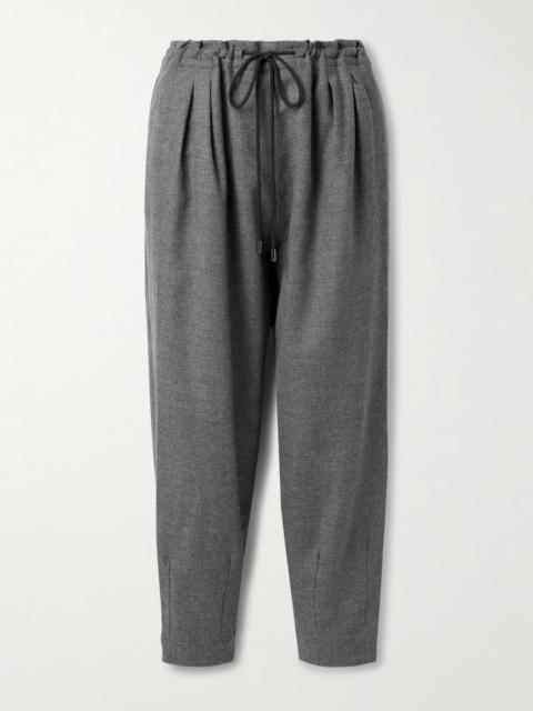 Pleated Stretch-wool And Cashmere-blend Tweed Tapered Pants