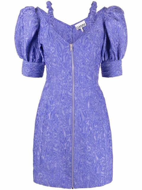 open V-neck mini dress