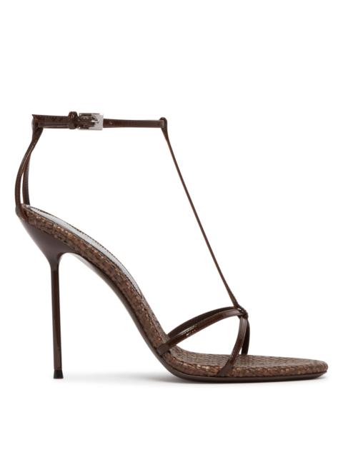 Brown T-Strap Sandals