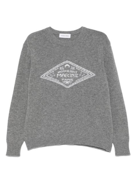 logo-intarsia knit sweater