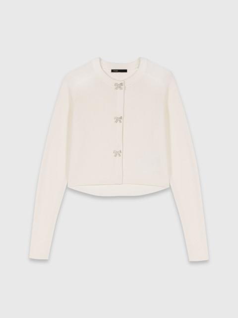 Bow jewellery button cardigan