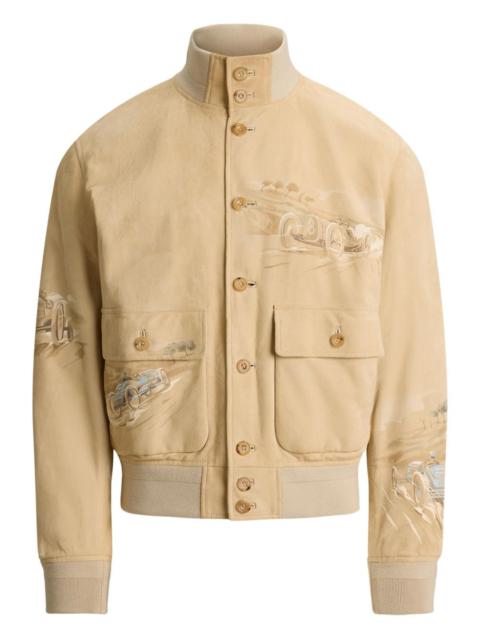 Hayworth painted suede jacket
