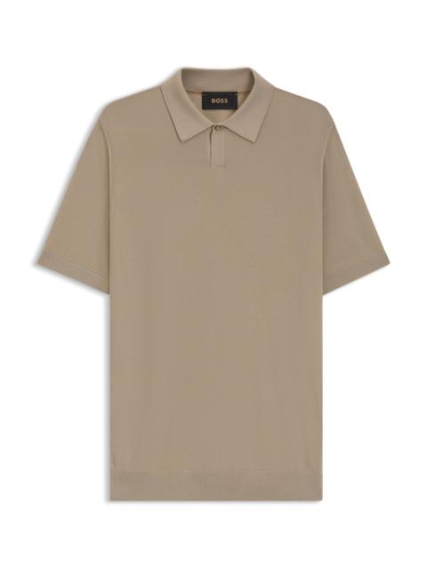 KNIT POLO IN MERINO WOOL WITH NATURAL STRETCH