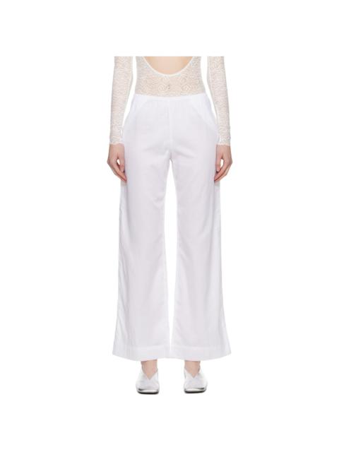 White Yoko Pocket Lounge Pants