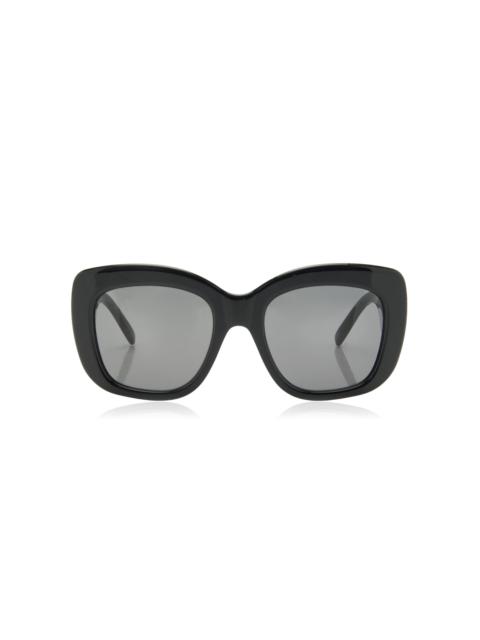 Bold Square-Frame Acetate Sunglasses black