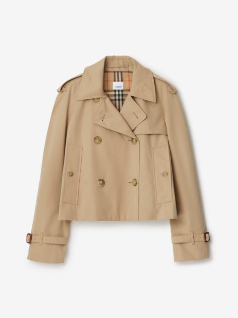 Cropped Gabardine Mayfair Trench Jacket