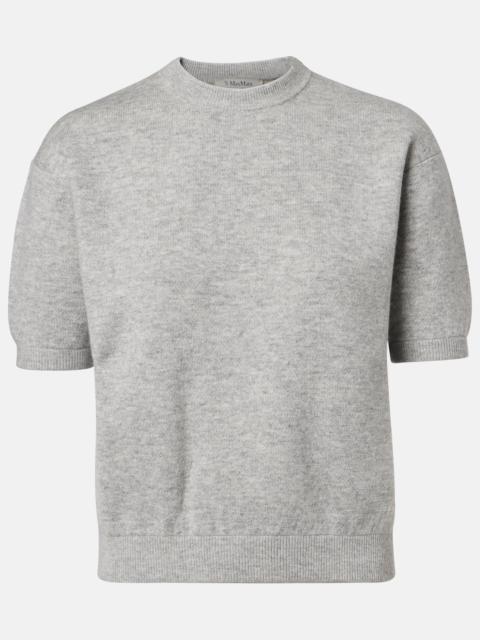 Knitted wool and cashmere-blend T-shirt