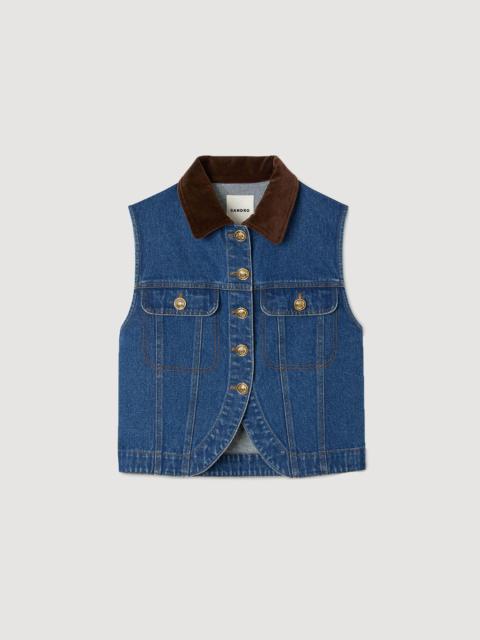 SLEEVELESS DENIM JACKET
