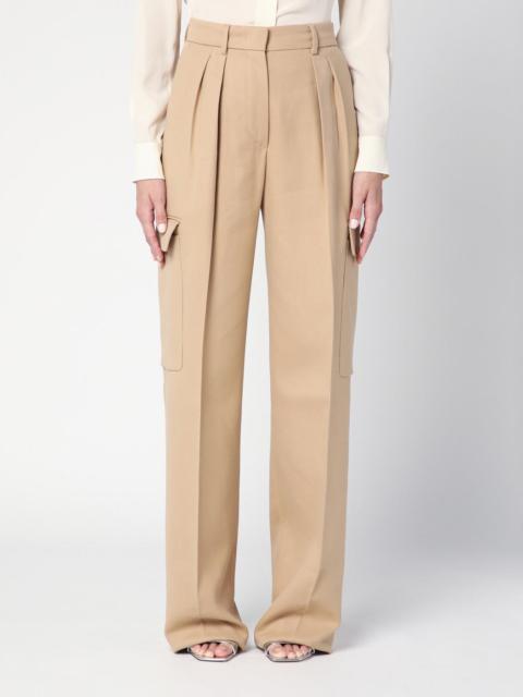 Caramel-coloured cargo trousers