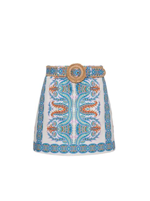 Blaze Mini Skirt
The Chic Raffia Belt Cinches This Sophisticated Mini Silhouette