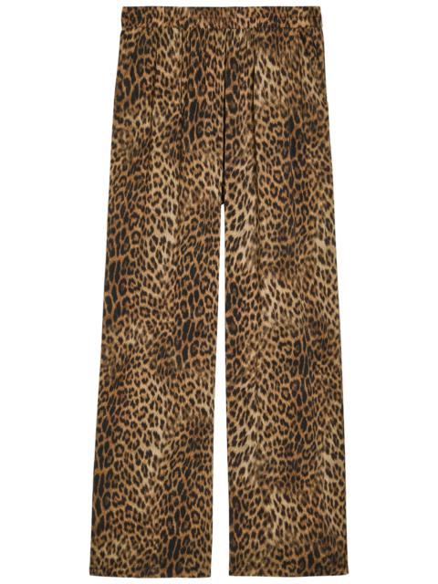 Melissa Odabash Olivia Leopard-print Woven Trousers