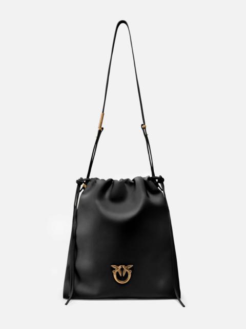 SOFT LEATHER SQUARE BAG WITH LOGO