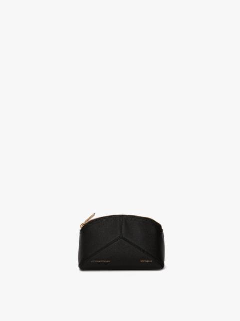Victoria Mini Travel Pouch In Black Leather