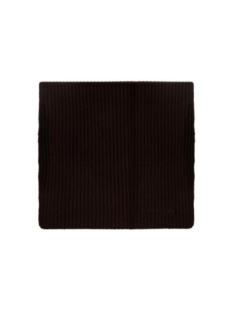ribbed-knit wool scarf