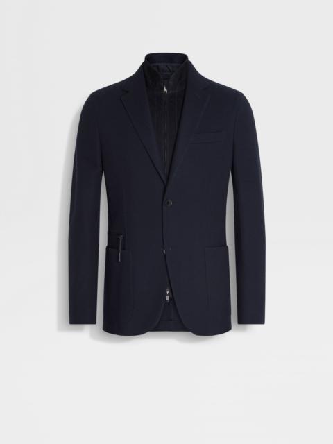 NAVY BLUE HIGH PERFORMANCE™ JERSEY SWEATER JACKET
