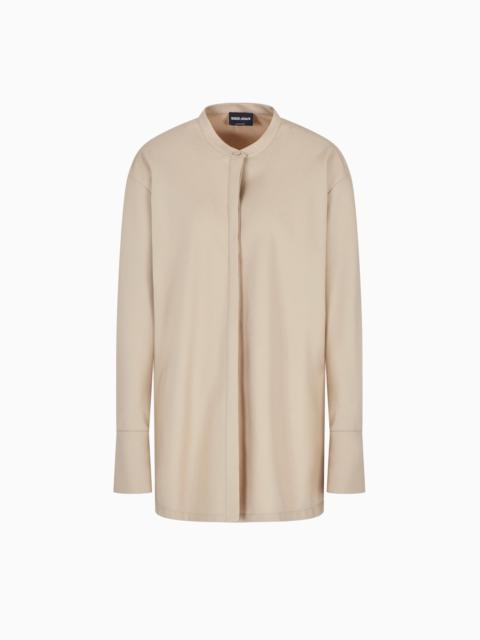 LONG-SLEEVED FLUID WOOL SHIRT