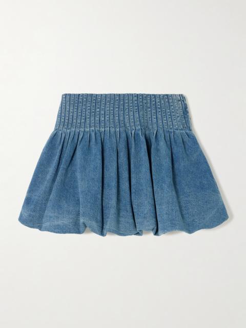 Oli Pleated Denim Mini Skirt