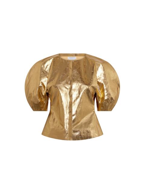 Waverly Top in Metallic Gold Linen Twill