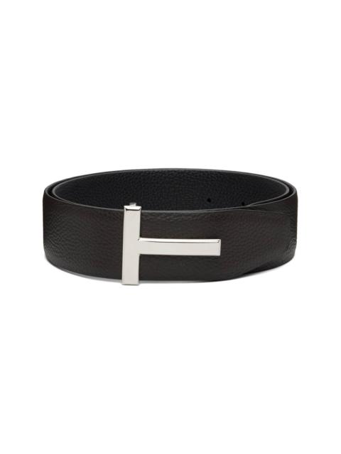 Brown & Black Reversible T Icon Belt