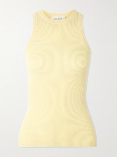 Amya Ribbed Cotton And Cashmere-blend Tank