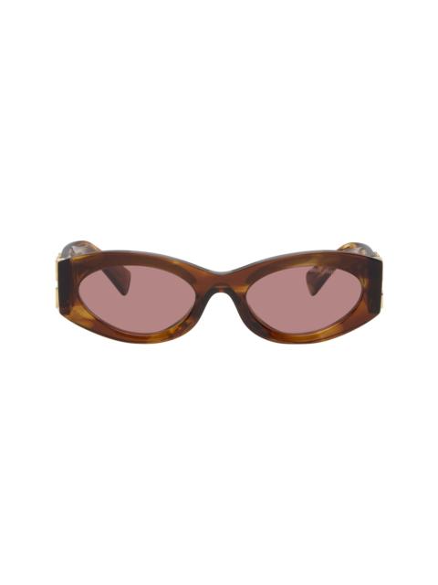 Brown Miu Glimpse Sunglasses