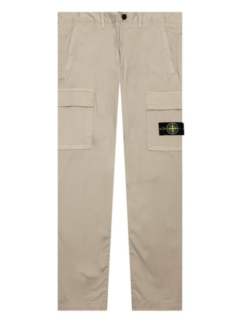 cargo-pocket gabardine trousers