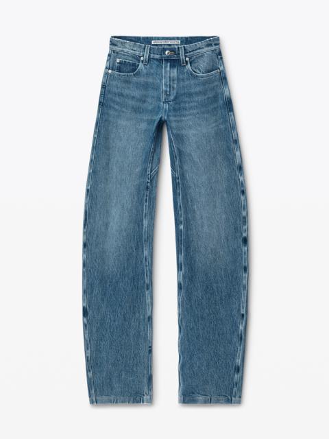 Low-Rise Gusset Jeans in Medium Indigo Wash