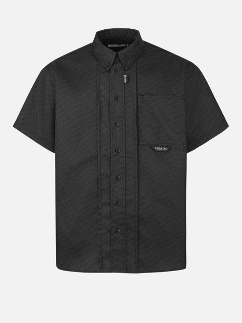 Allover Logo Print Loose Fit Short Sleeves Shirt