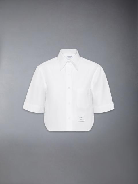 POPLIN CROPPED SHORT SLEEVE SHIRT