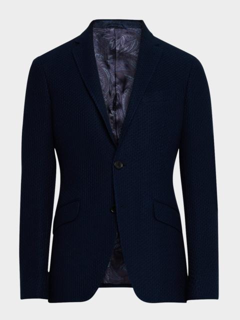 Men's Basic Textured Blazer